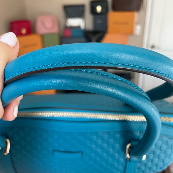Gucci Turquise Blue Guccisimssa Dome crossbody tote - Picture 6 of 14